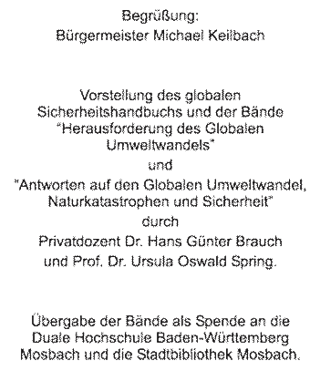 Mosbach programme